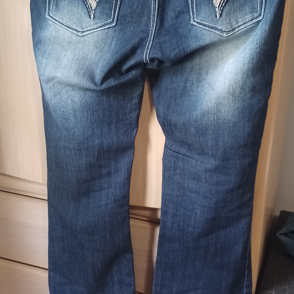Vanity Dark Blue Straight Leg Jeans